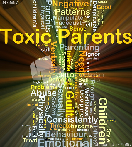 Image of Toxic parents background concept glowing