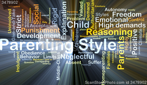 Image of Parenting style background concept glowing