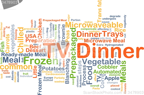 Image of TV dinner background concept