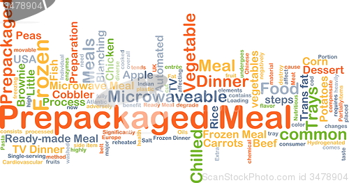 Image of Prepackaged meal background concept