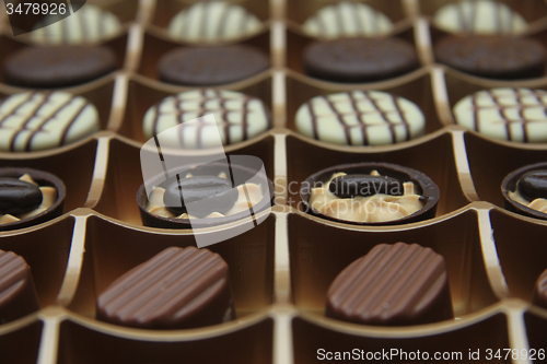 Image of Chocolate candies in a box