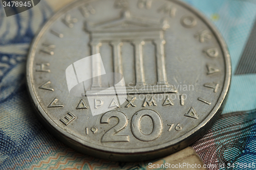 Image of Greek and euro money