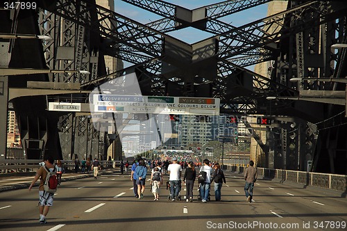 Image of walking harbour bridge