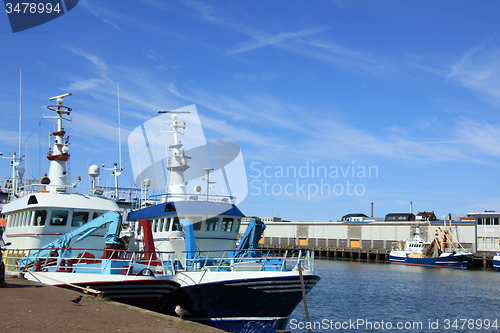 Image of Fish trawler in harbor