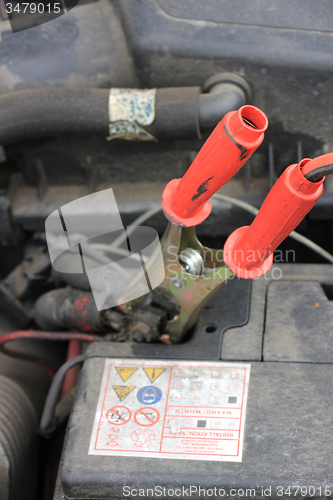 Image of car battery charging