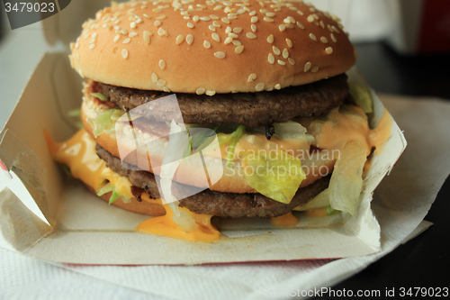 Image of Hamburger in a carton box