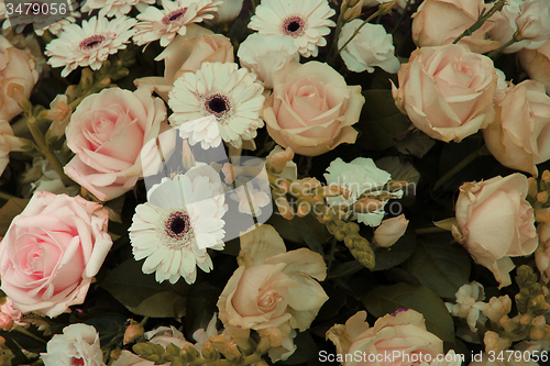 Image of Pale pink and white wedding arrangement