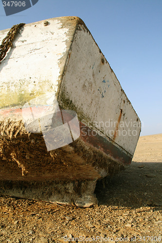 Image of Boat in the desert