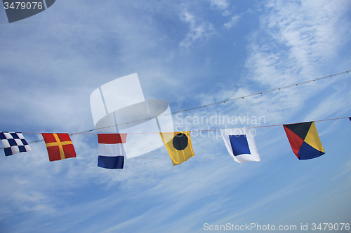 Image of Colorful signal flags