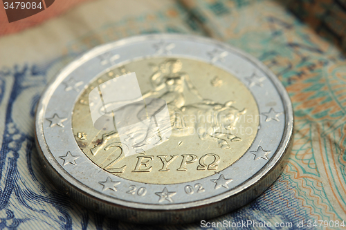 Image of Greek euro coin