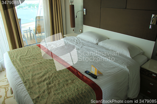 Image of Cruise ship cabin interior