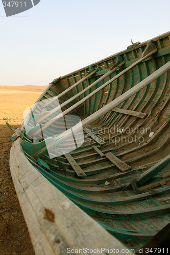 Image of Boat in the desert