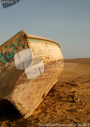 Image of Boat in the desert