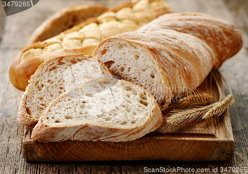 Image of Ciabatta bread sliced