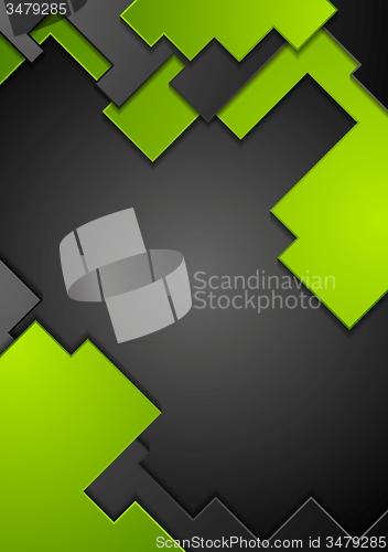 Image of Green black contrast technology background