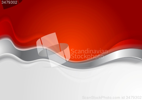 Image of Bright background with metal wave