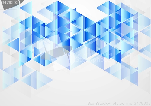 Image of Blue bright abstract geometric background