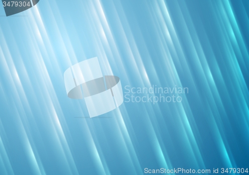 Image of Blue blurred shiny stripes vector background