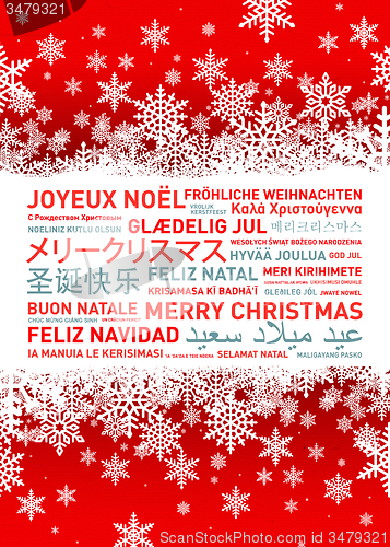 Image of Merry christmas card from the world