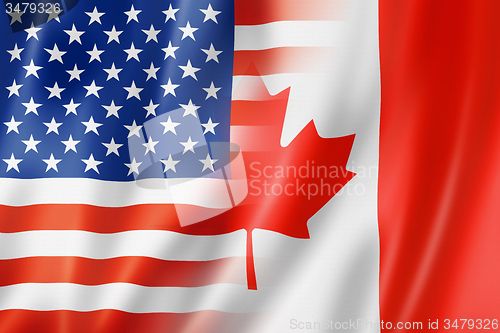 Image of USA and Canada flag