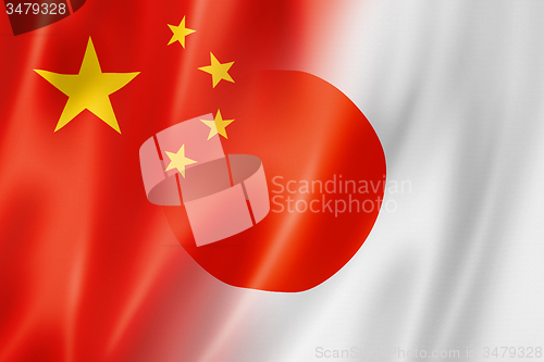 Image of China and Japan flag
