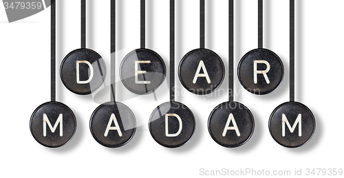 Image of Typewriter buttons, isolated - Dear madam