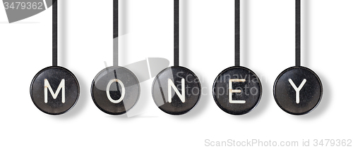 Image of Typewriter buttons, isolated - Money