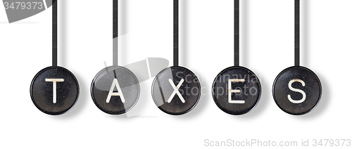 Image of Typewriter buttons, isolated - Taxes