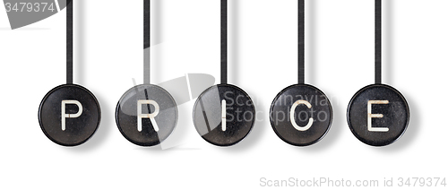 Image of Typewriter buttons, isolated - Price