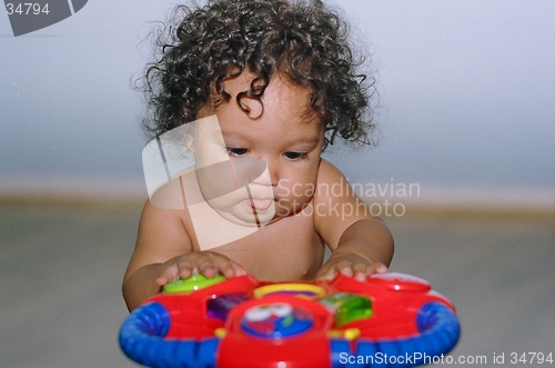 Image of baby playing