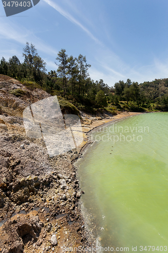 Image of sulphurous lake - danau linow indonesia