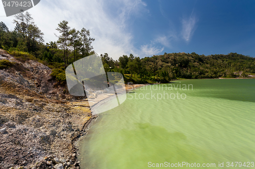 Image of sulphurous lake - danau linow indonesia