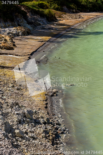 Image of sulphurous lake - danau linow indonesia
