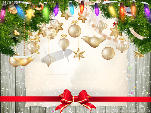 Image of Christmas greeting card. EPS 10