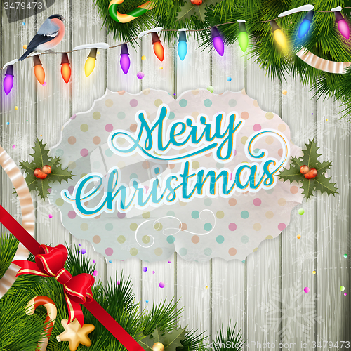 Image of Christmas greeting card. EPS 10