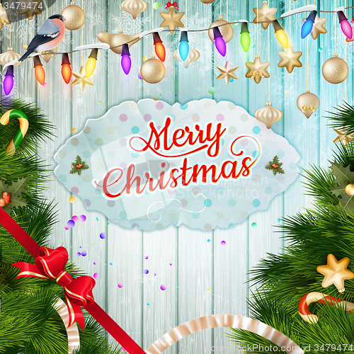 Image of Christmas greeting card. EPS 10