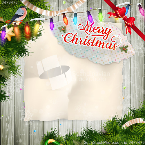 Image of Christmas greeting card. EPS 10