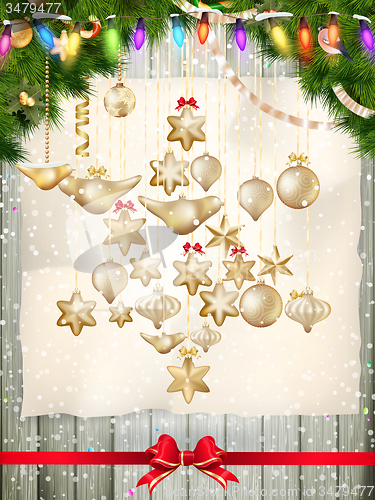 Image of Christmas greeting card. EPS 10