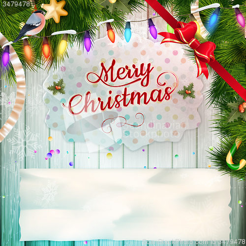 Image of Christmas greeting card. EPS 10