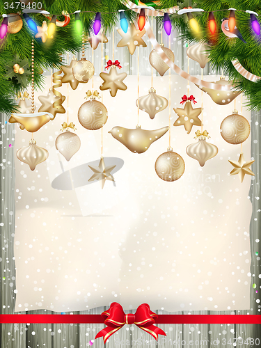 Image of Christmas greeting card. EPS 10