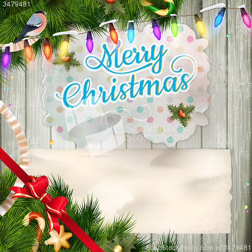 Image of Christmas greeting card. EPS 10