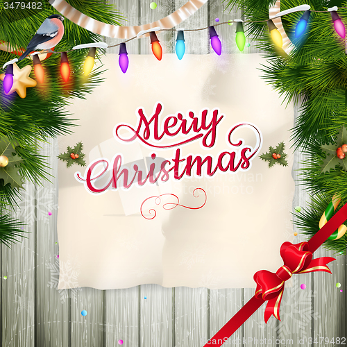 Image of Christmas greeting card. EPS 10