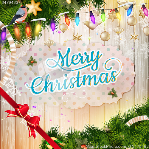 Image of Christmas greeting card. EPS 10