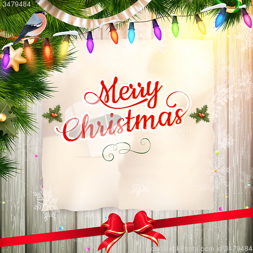 Image of Christmas greeting card. EPS 10