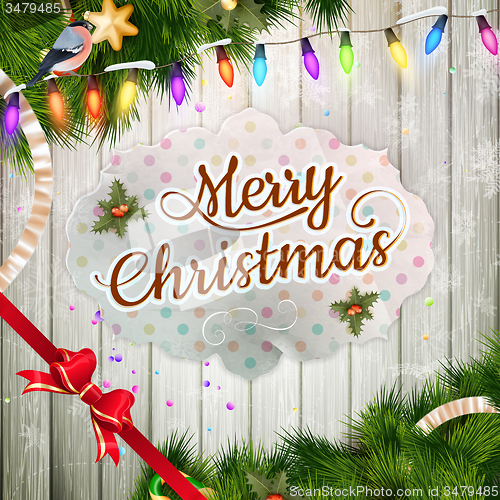 Image of Christmas greeting card. EPS 10