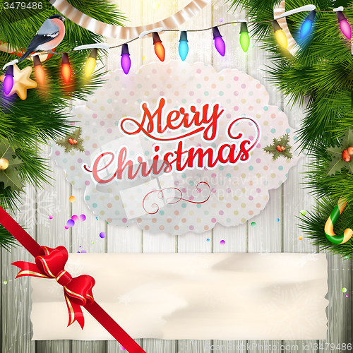 Image of Christmas greeting card. EPS 10