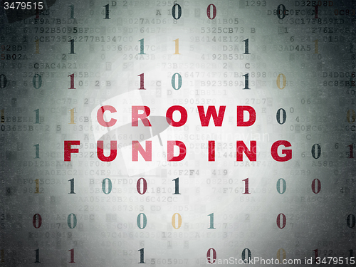 Image of Business concept: Crowd Funding on Digital Paper background