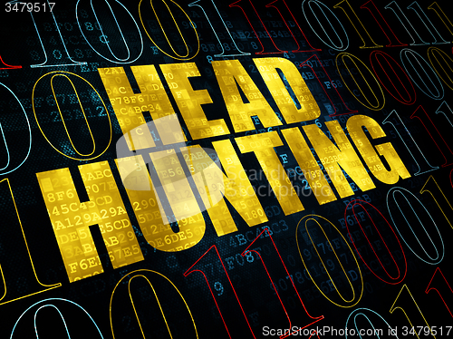 Image of Finance concept: Head Hunting on Digital background