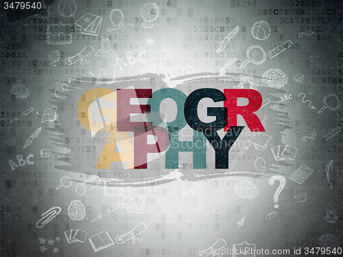 Image of Studying concept: Geography on Digital Paper background