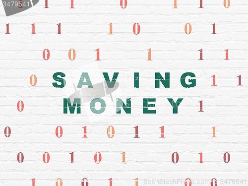 Image of Finance concept: Saving Money on wall background